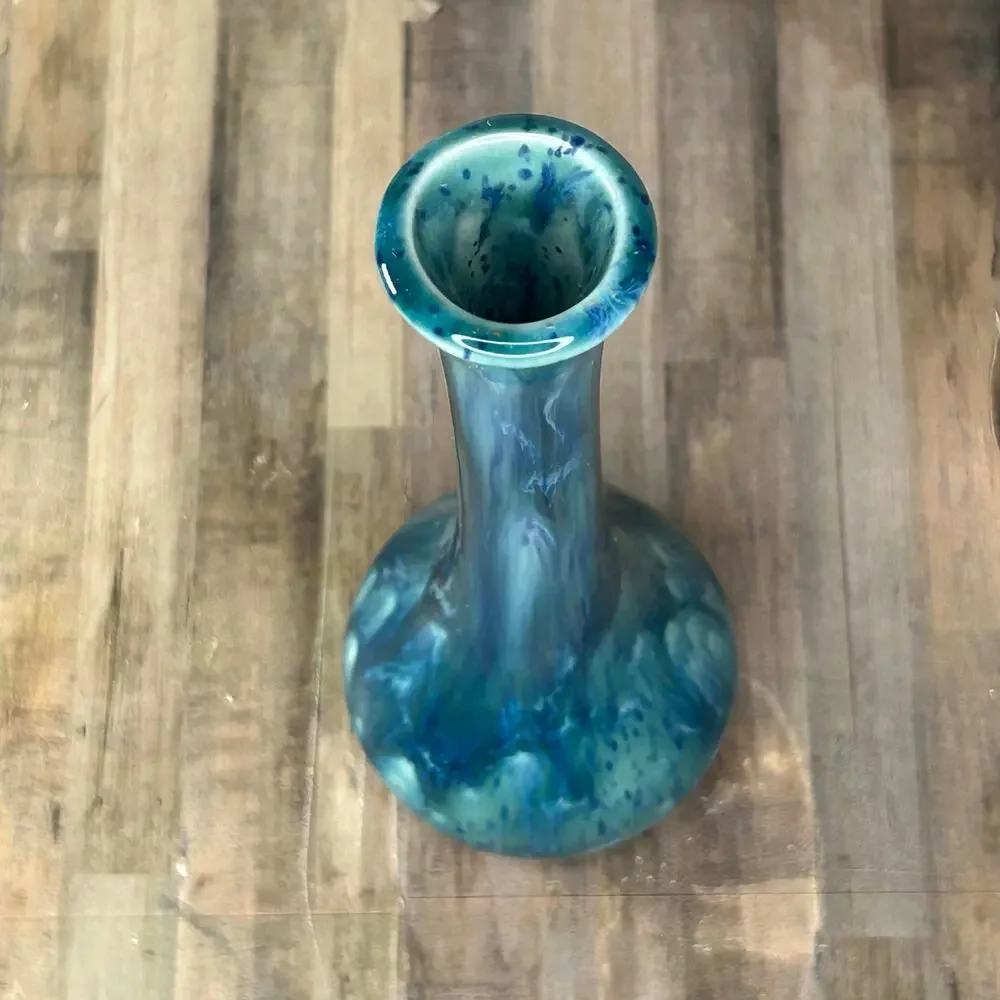 Pottery Glazed Blue Marble Sign Mark #67